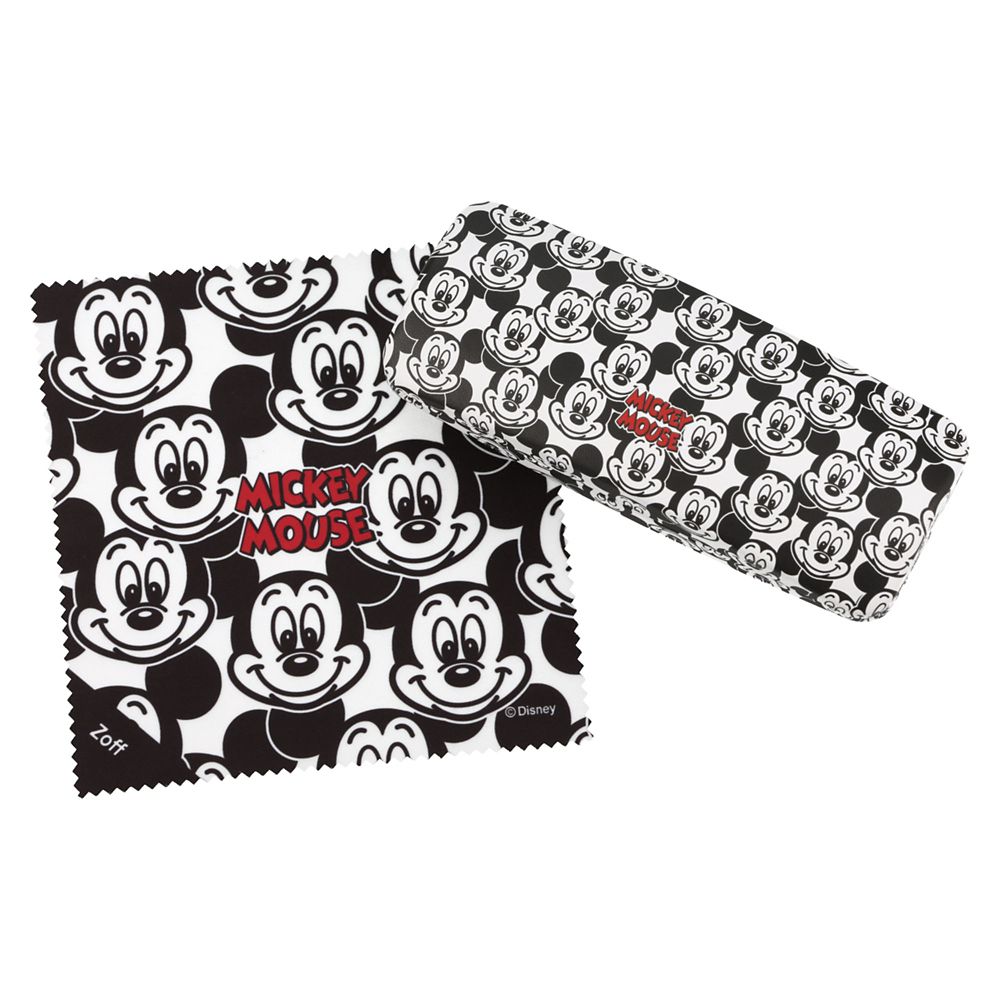 Zoff Mickey u0026 Friends ミッキーマウス メガネケース＆クロスセット サングラスケース メガネ拭き フリーサイズ  Z0241004_1401