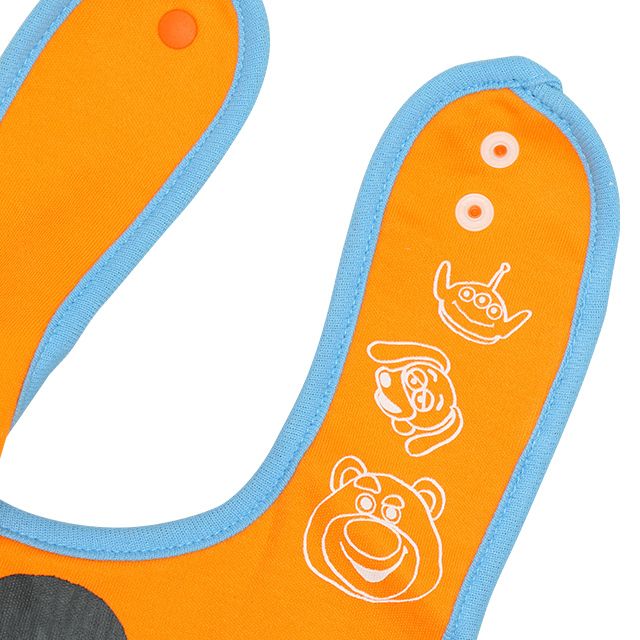 【ベビードール】ポテトヘッド 飛び出しスタイ 4605 / 赤ちゃん 出産祝い 贈り物 プレゼント ベビー用品 立体モチーフ スナップボタン付（2段階調節可） リバーシブル仕様 ポリウレタンコーティング加工