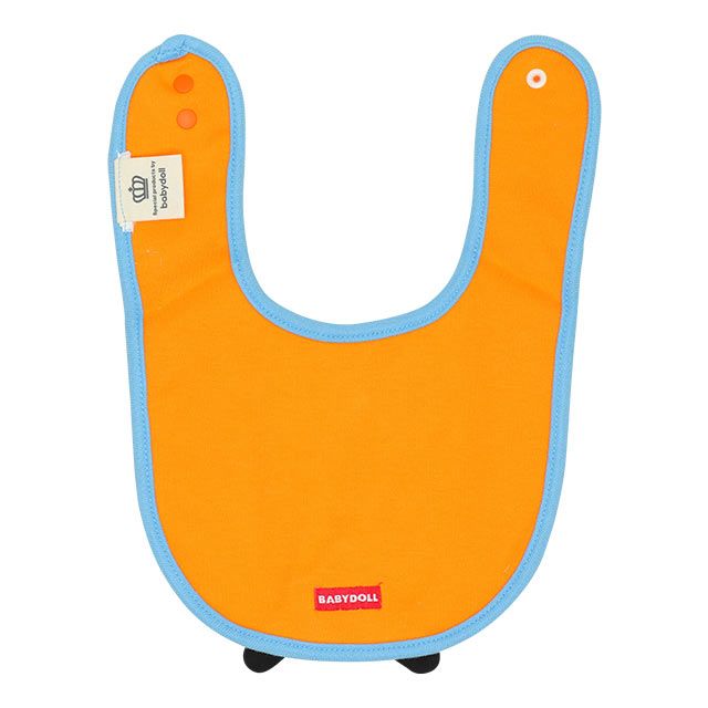 【ベビードール】ポテトヘッド 飛び出しスタイ 4605 / 赤ちゃん 出産祝い 贈り物 プレゼント ベビー用品 立体モチーフ スナップボタン付（2段階調節可） リバーシブル仕様 ポリウレタンコーティング加工