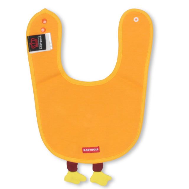 【ベビードール】スリンキー 飛び出しスタイ 4605 / 赤ちゃん 出産祝い 贈り物 プレゼント ベビー用品 立体モチーフ スナップボタン付（2段階調節可） リバーシブル仕様 ポリウレタンコーティング加工