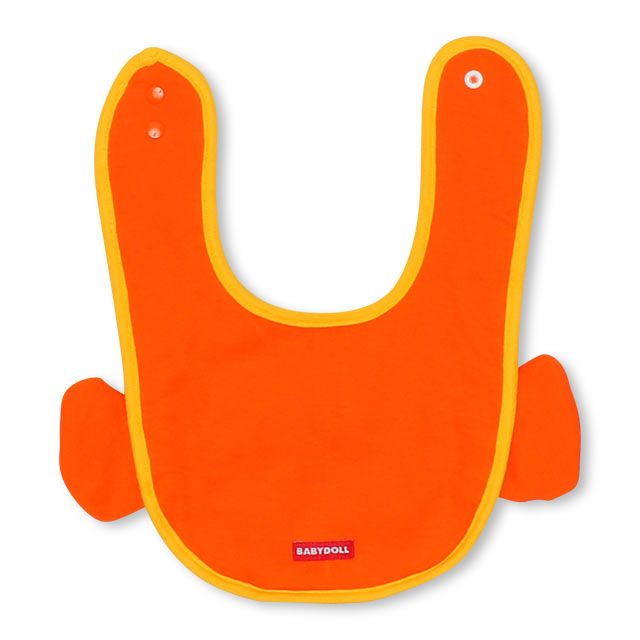 【ベビードール】ティガー 飛び出しスタイ 4605 / 赤ちゃん 出産祝い 贈り物 プレゼント ベビー用品 立体モチーフ スナップボタン付（2段階調節可） リバーシブル仕様 ポリウレタンコーティング加工