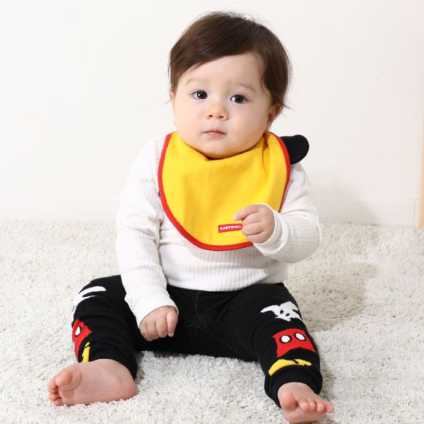 【ベビードール】デール 飛び出しスタイ 5347 / 赤ちゃん 出産祝い 贈り物 プレゼント ベビー用品 立体モチーフ スナップボタン付（2段階調節可） リバーシブル仕様 ポリウレタンコーティング 防水加工