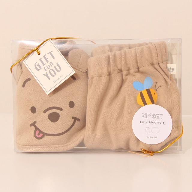 【ベビードール】 クリアBOX付き ディズニー POOH スタイブルマセット 7011B【bib】 プー