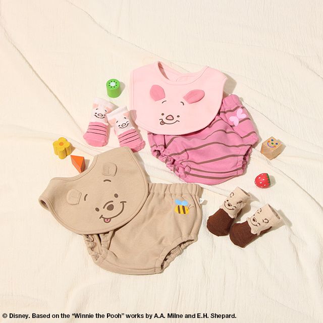 【ベビードール】 クリアBOX付き ディズニー POOH スタイブルマセット 7011B【bib】 プー
