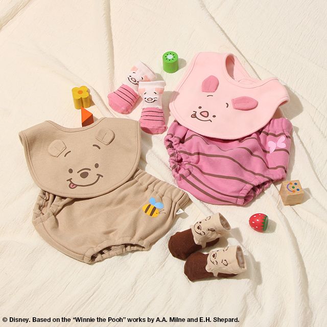 【ベビードール】 クリアBOX付き ディズニー POOH スタイブルマセット 7011B【bib】 プー