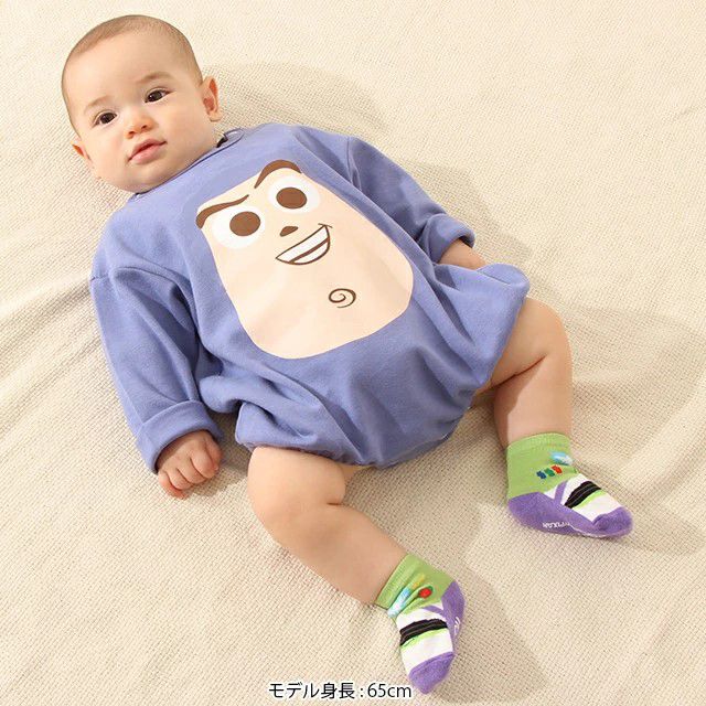 【ベビードール】バズライトイヤー ベビーソックス 7055 / 9-12cm ベビーサイズ 赤ちゃん 靴下 くつ下 滑り止め付き トイ・ストーリー
