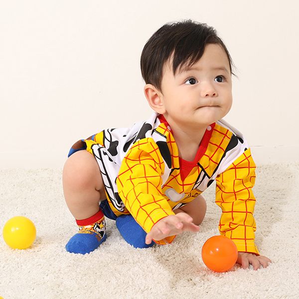 【ベビードール】ウッディ ベビーソックス 7055 / 9-12cm ベビーサイズ 赤ちゃん 靴下 くつ下 滑り止め付き トイ・ストーリー