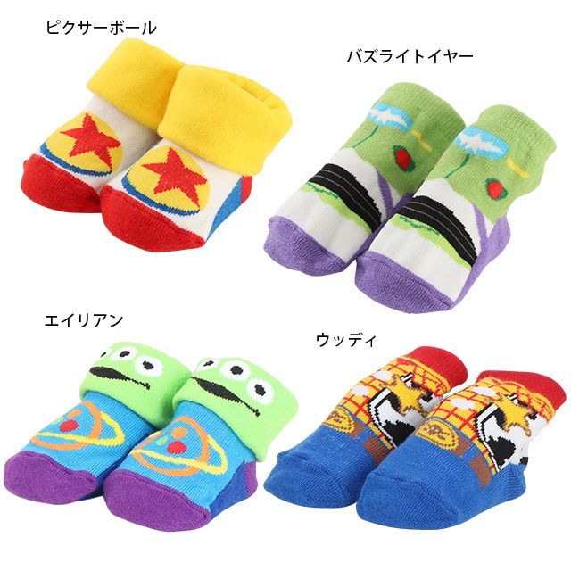 【ベビードール】ウッディ ベビーソックス 7055 / 9-12cm ベビーサイズ 赤ちゃん 靴下 くつ下 滑り止め付き トイ・ストーリー
