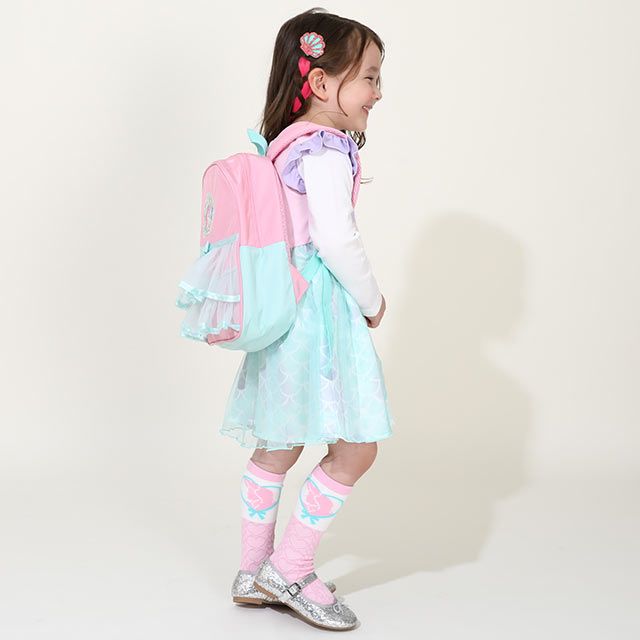 【ベビードール】アリエル プリンセス / リュック 7143 / キッズ かばん 鞄 ショルダーベルト（長さ調整可/クッション入） ダブルファスナー お姫様 コスチューム ガーリー