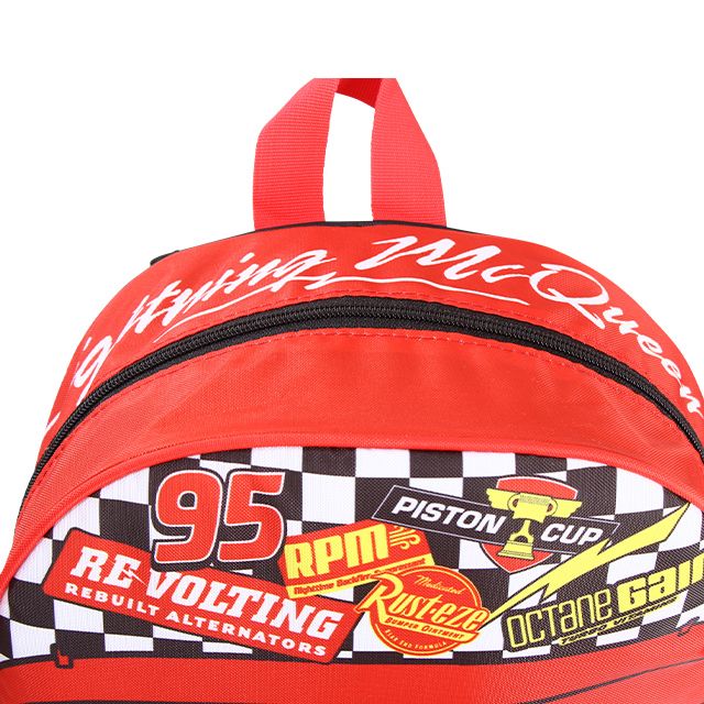 【ベビードール】カーズ キッズリュック 7152 / ライトニング・マックィーン クッション入ショルダーベルト（長さ調整可/Ｄカンフック/反射材付） チェストストラップ付（長さ調整可） ネームタグ付 背面メッシュ仕様