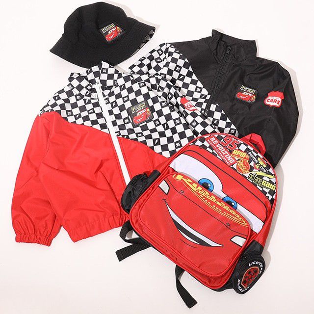 【ベビードール】カーズ キッズリュック 7152 / ライトニング・マックィーン クッション入ショルダーベルト（長さ調整可/Ｄカンフック/反射材付） チェストストラップ付（長さ調整可） ネームタグ付 背面メッシュ仕様