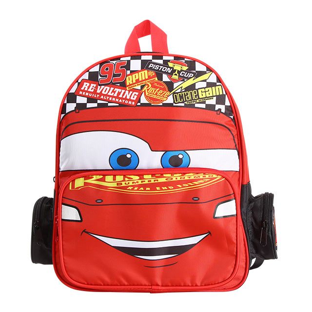 【ベビードール】カーズ キッズリュック 7152 / ライトニング・マックィーン クッション入ショルダーベルト（長さ調整可/Ｄカンフック/反射材付） チェストストラップ付（長さ調整可） ネームタグ付 背面メッシュ仕様