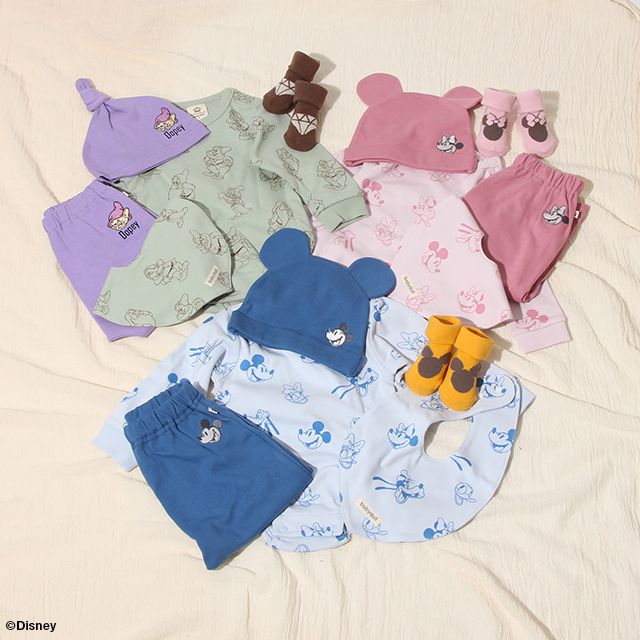 【ベビードール】七人のこびと ギフトBOX付き 5点ギフトセット 7186B 【DY】 / 70-80cm ベビーサイズ 赤ちゃん 出産祝い 贈り物 プレゼント ベビー服 ロンパース モンキーパンツ スタイ（リバーシブル仕様） ソックス 帽子