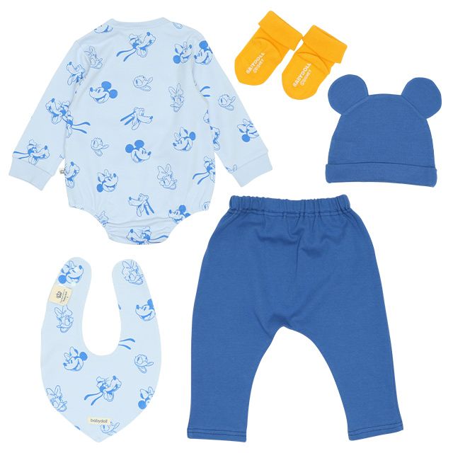 【ベビードール】 ギフトBOX付き ディズニー 5点ギフトセット 7186B【DY】 ミッキー