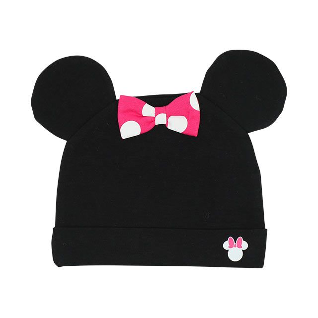 【ベビードール】ミニー ギフトBOX付き 3点ギフトセット7868B 【DY】 / 70-80cm ベビーサイズ 赤ちゃん 出産祝い 贈り物 プレゼント ベビー服 ボディスーツ サロペットロンパース 耳付き帽子 肩紐長さ調節可（2段階）