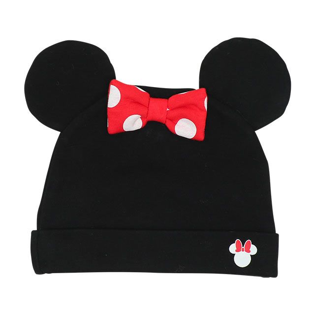 【ベビードール】ミニー ギフトBOX付き 3点ギフトセット7869B 【DY】 / 70-80cm ベビーサイズ 赤ちゃん 出産祝い 贈り物 プレゼント ベビー服 ロンパース、スタイ、耳付き帽子 肩紐長さ調節可（2段階）