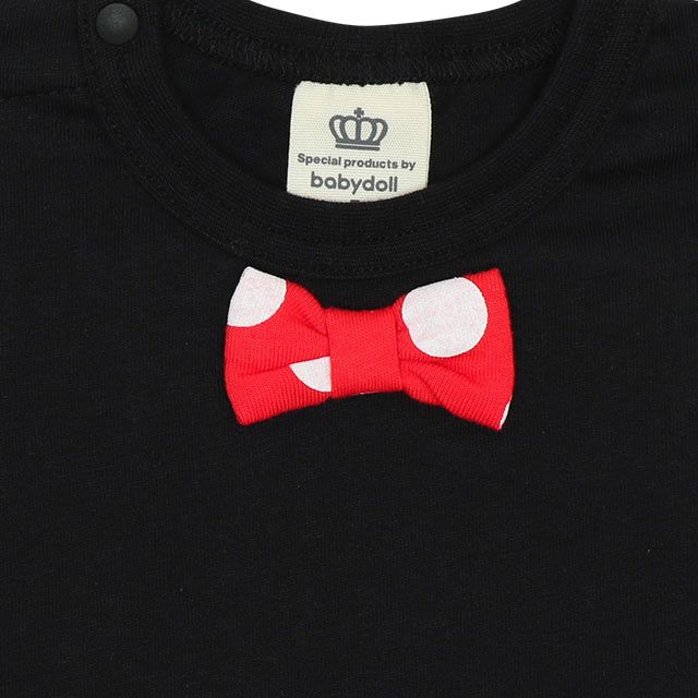 【ベビードール】ミニー ギフトBOX付き 3点ギフトセット7869B 【DY】 / 70-80cm ベビーサイズ 赤ちゃん 出産祝い 贈り物 プレゼント ベビー服 ロンパース、スタイ、耳付き帽子 肩紐長さ調節可（2段階）