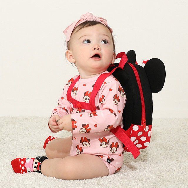 【ベビードール】ミッキー ベビーリュック 7876 / 容量約４リットル ショルダーベルト（チェストストラップ付）長さ調整可 赤ちゃん 出産祝い 贈り物 プレゼント ベビー用品