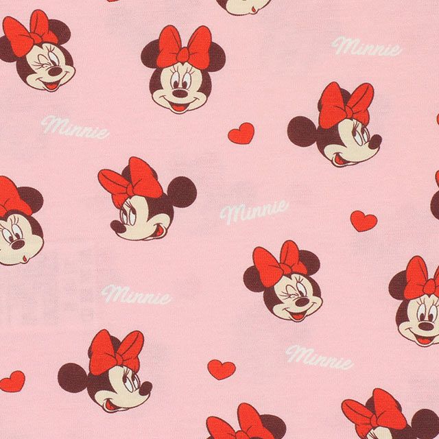 【ベビードール】ミニー 総柄ボディスーツ 7879B / ベビーサイズ 赤ちゃん 出産祝い 贈り物 プレゼント ベビー服 長袖 ワンオール 天竺素材