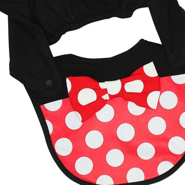 【ベビードール】ミニー 帽子付きスタイ7881 / 赤ちゃん 出産祝い 贈り物 プレゼント ベビー用品 立体モチーフ スタイ（リバーシブル仕様/防水シート入り） 帽子スナップボタンで付け替え可