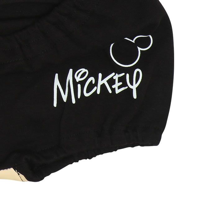 【ベビードール】ミッキー キャラクターベビーブルマ 7909 / 腹囲38cm ベビーサイズ 赤ちゃん 出産祝い 贈り物 プレゼント ベビー服 立体モチーフ ウエスト総ゴム 綿100％
