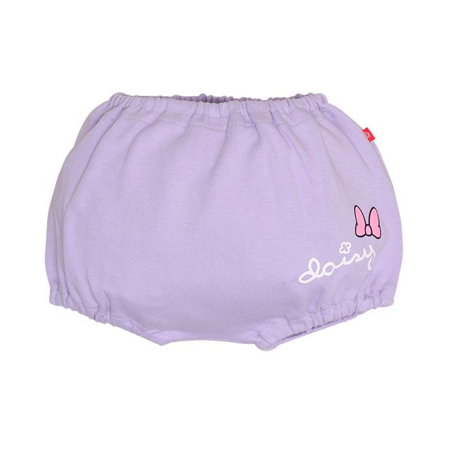 【ベビードール】デイジー キャラクターベビーブルマ 7909 / 腹囲38cm ベビーサイズ 赤ちゃん 出産祝い 贈り物 プレゼント ベビー服 立体モチーフ ウエスト総ゴム 綿100％