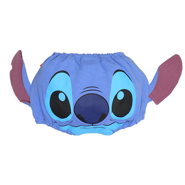 【ベビードール】スティッチ キャラクターベビーブルマ 7909 / 腹囲38cm ベビーサイズ 赤ちゃん 出産祝い 贈り物 プレゼント ベビー服 立体モチーフ ウエスト総ゴム 綿100％