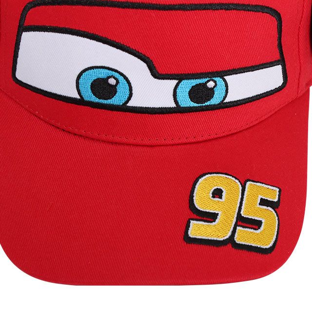 【ベビードール】カーズ ツイルキャップ 8100 / 頭回り：50-54cm キッズ 帽子 ぼうし キャップ 立体モチーフ 反射素材 リフレクター付き 面ファスナーでサイズ調整可能 日よけ UV対策