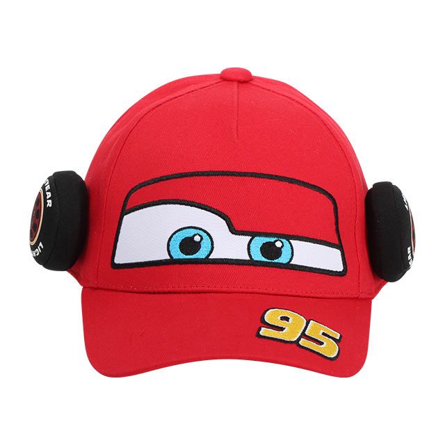 【ベビードール】カーズ ツイルキャップ 8100 / 頭回り：50-54cm キッズ 帽子 ぼうし キャップ 立体モチーフ 反射素材 リフレクター付き 面ファスナーでサイズ調整可能 日よけ UV対策