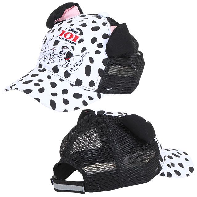 【ベビードール】１０１匹わんちゃん 耳付メッシュキャップ 8139 / 頭回り52-54cm ベビーサイズ キッズ ぼうし 帽子 面ファスナーでサイズ調整可 立体モチーフ 日よけ 熱中症対策