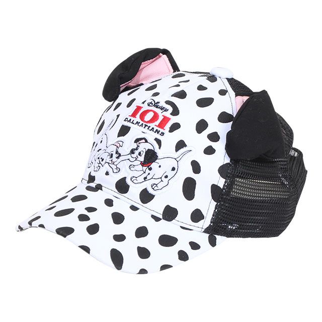【ベビードール】１０１匹わんちゃん 耳付メッシュキャップ 8139 / 頭回り52-54cm ベビーサイズ キッズ ぼうし 帽子 面ファスナーでサイズ調整可 立体モチーフ 日よけ 熱中症対策