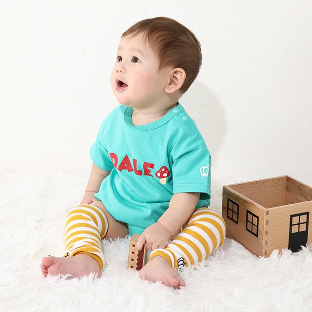 【ベビードール】デール ぽってりロンパース 8207B / 70-80cm ベビー服 つなぎ 半袖 ボディ肌着 出産祝い 贈り物 プレゼント 立体モチーフ 綿100％