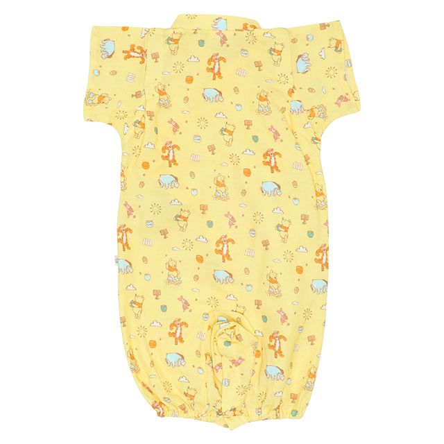 【ベビードール】プー 甚平2wayオール 8290B / ベビーサイズ 赤ちゃん ベビー服 つなぎ 半袖 ボディ肌着 カバーオール ドレスオール 左前、脇部分に結び紐 ガーゼ素材