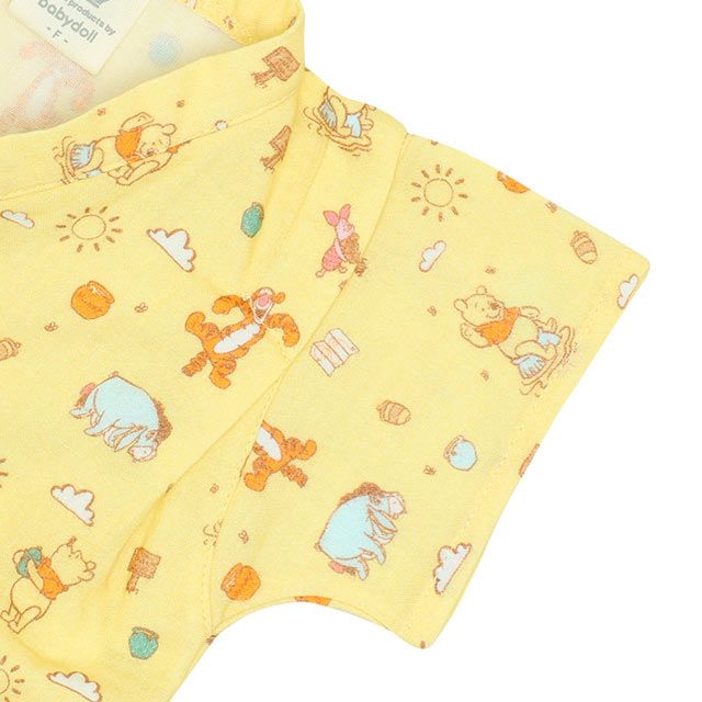 【ベビードール】１０１匹わんちゃん 甚平2wayオール 8290B / ベビーサイズ 赤ちゃん ベビー服 つなぎ 半袖 ボディ肌着 カバーオール ドレスオール 左前、脇部分に結び紐 ガーゼ素材