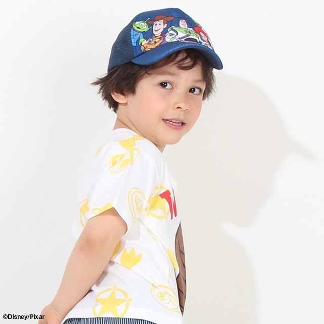 【ベビードール】トイ・ストーリー メッシュキャップ 8380 / 頭回り50-54cm ベビーサイズ キッズ ぼうし 帽子 面ファスナーでサイズ調整可 日よけ 熱中症対策 ウッディ バズ・ライトイヤー ジェシー リトルグリーンメン レックス