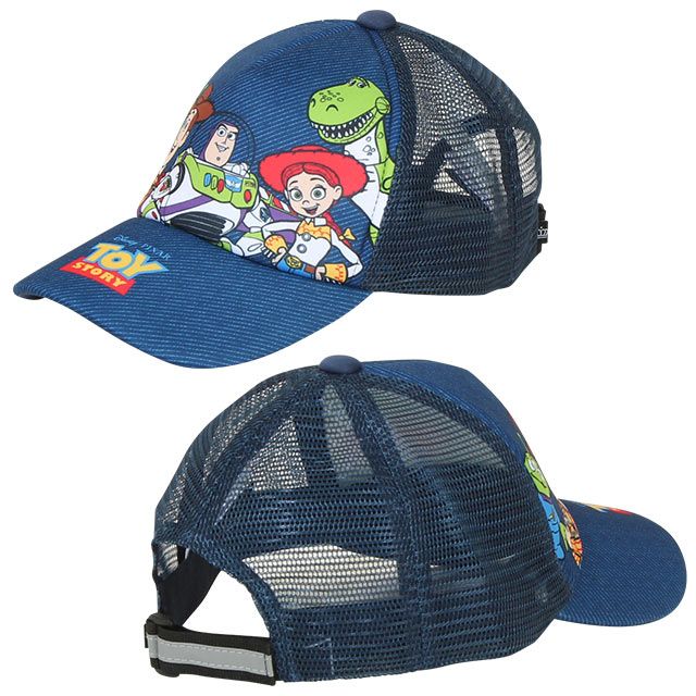 【ベビードール】トイ・ストーリー メッシュキャップ 8380 / 頭回り50-54cm ベビーサイズ キッズ ぼうし 帽子 面ファスナーでサイズ調整可 日よけ 熱中症対策 ウッディ バズ・ライトイヤー ジェシー リトルグリーンメン レックス
