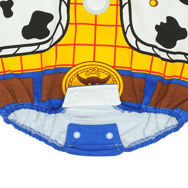 【ベビードール】ウッディ なりきる ぽってりロンパース 8524B / 70-80cm ベビーサイズ 赤ちゃん 出産祝い 贈り物 プレゼント ベビー服 長袖 脚口部分ゴム入 綿100％ 仮装 コスチューム コスプレ