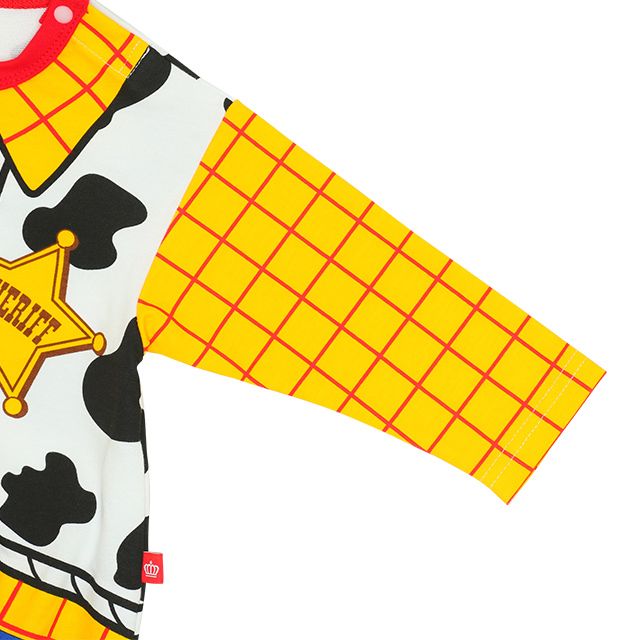 【ベビードール】ウッディ なりきる ぽってりロンパース 8524B / 70-80cm ベビーサイズ 赤ちゃん 出産祝い 贈り物 プレゼント ベビー服 長袖 脚口部分ゴム入 綿100％ 仮装 コスチューム コスプレ