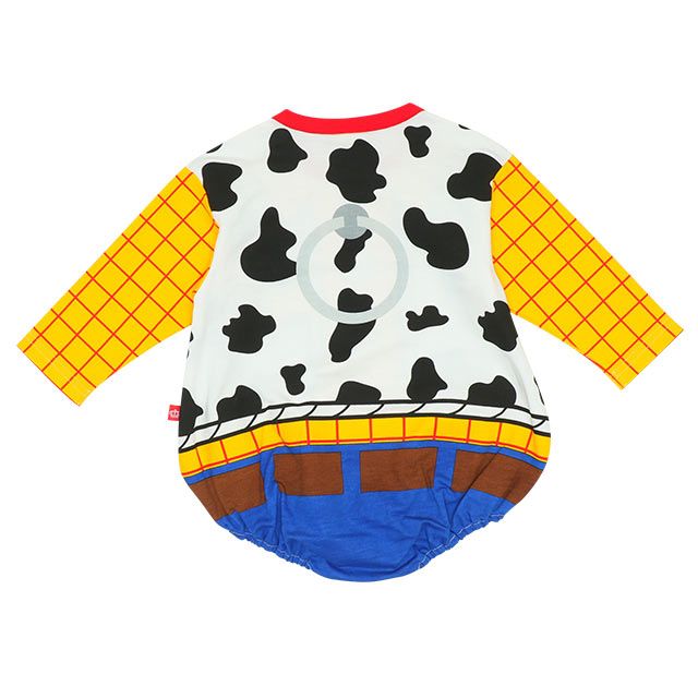 【ベビードール】ウッディ なりきる ぽってりロンパース 8524B / 70-80cm ベビーサイズ 赤ちゃん 出産祝い 贈り物 プレゼント ベビー服 長袖 脚口部分ゴム入 綿100％ 仮装 コスチューム コスプレ