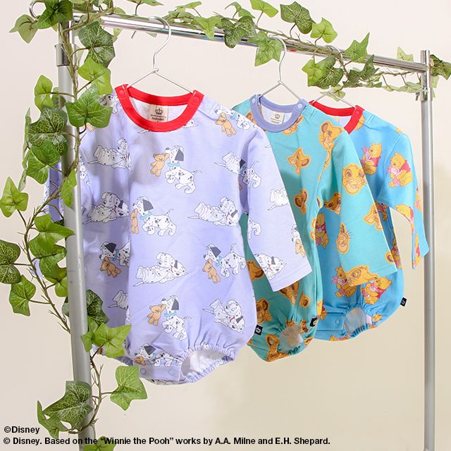 【ベビードール】シンバ 総柄ぽってりロンパース 8527B / ベビーサイズ 赤ちゃん 出産祝い ベビー服 ベビーつなぎ 長袖