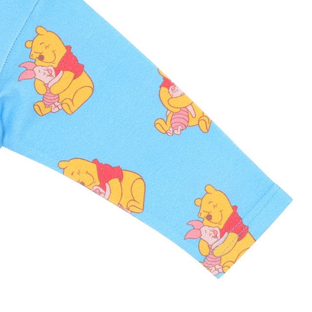 【ベビードール】プー 総柄ぽってりロンパース 8527B / ベビーサイズ 赤ちゃん 出産祝い ベビー服 ベビーつなぎ 長袖