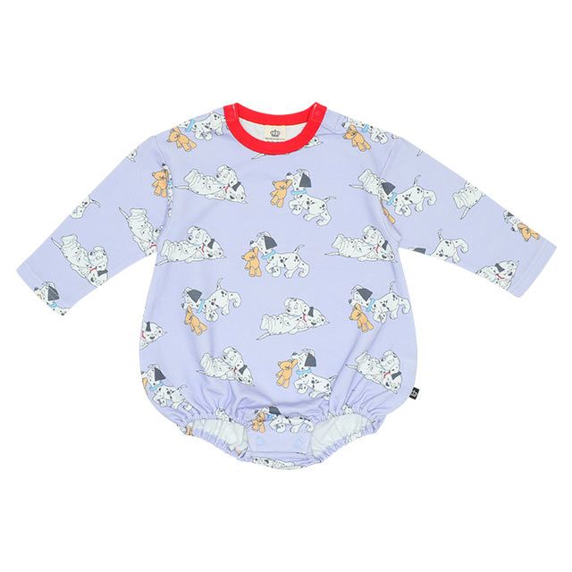 【ベビードール】１０１匹わんちゃん 総柄ぽってりロンパース 8527B / ベビーサイズ 赤ちゃん 出産祝い ベビー服 ベビーつなぎ 長袖