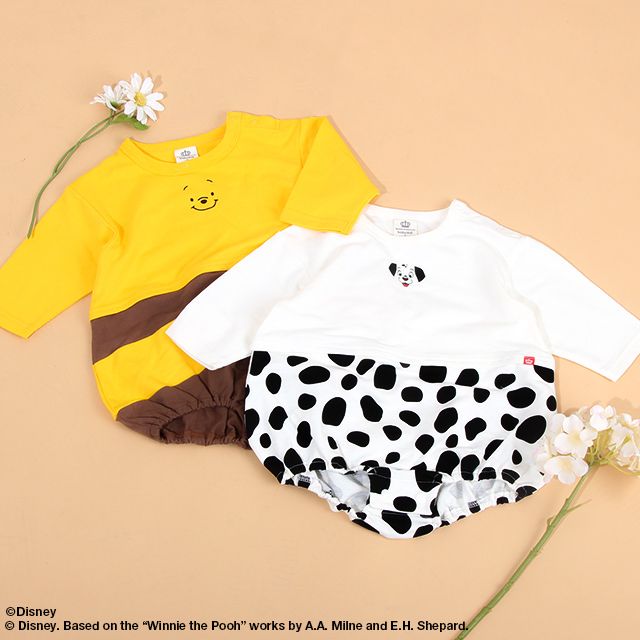 【ベビードール】プー ぽってりロンパース 8545B / ベビーサイズ 赤ちゃん 出産祝い ベビー服 ベビーつなぎ 長袖