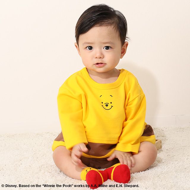 【ベビードール】プー ぽってりロンパース 8545B / ベビーサイズ 赤ちゃん 出産祝い ベビー服 ベビーつなぎ 長袖