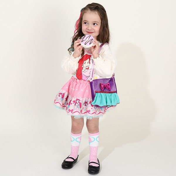 【ベビードール】アリエル プリンセス / ポシェット 8723 / キッズ かばん 鞄 ショルダーバッグ 長さ調整可 開口部フラップ（面ファスナー） お姫様 コスチューム ガーリー ガールズコーデ