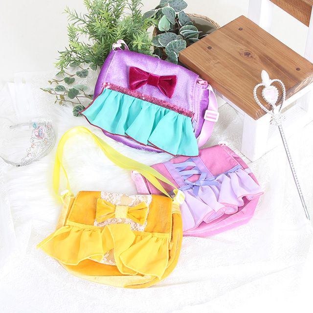 【ベビードール】アリエル プリンセス / ポシェット 8723 / キッズ かばん 鞄 ショルダーバッグ 長さ調整可 開口部フラップ（面ファスナー） お姫様 コスチューム ガーリー ガールズコーデ