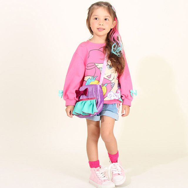 【ベビードール】アリエル プリンセス / ポシェット 8723 / キッズ かばん 鞄 ショルダーバッグ 長さ調整可 開口部フラップ（面ファスナー） お姫様 コスチューム ガーリー ガールズコーデ