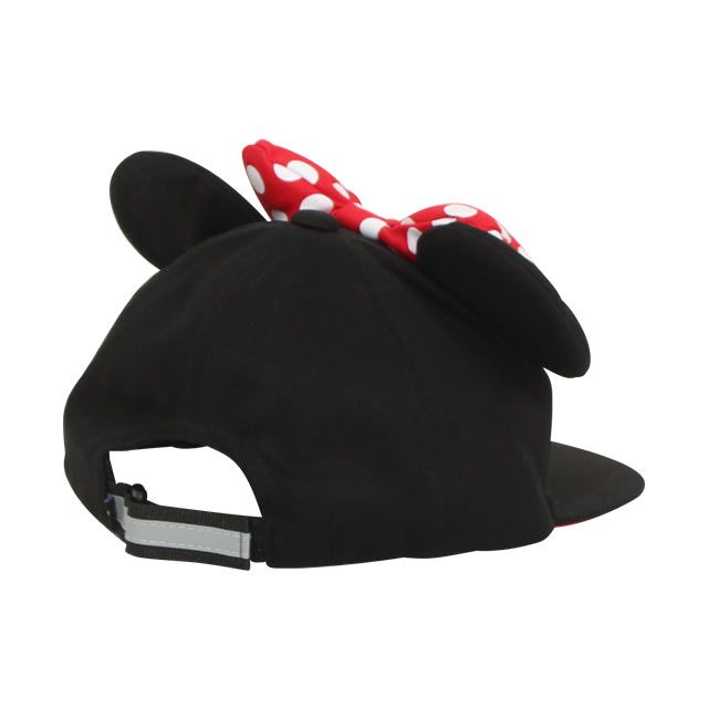 【ベビードール】ミニー 光るツイルキャップ 8746 / 50-54cm キッズ ぼうし 帽子 調整部分に反射素材 面ファスナーでサイズ調整可 立体リボンモチーフ付き 日よけ お出かけ