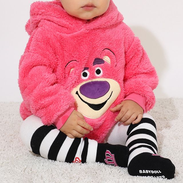 【ベビードール】ロッツォ なりきるボアロンパース 8871B / 70-80cm ベビーサイズ 赤ちゃん 出産祝い 贈り物 プレゼント ベビー服 長袖 シャギーボア ボア素材 仮装 コスチューム コスプレ トイ・ストーリー