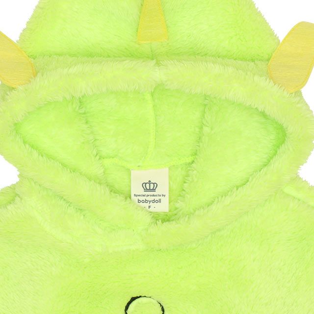 【ベビードール】リトルグリーンメン なりきるボアロンパース 8871B / 70-80cm ベビーサイズ 赤ちゃん 出産祝い 贈り物 プレゼント ベビー服 長袖 シャギーボア ボア素材 仮装 コスチューム コスプレ トイ・ストーリー